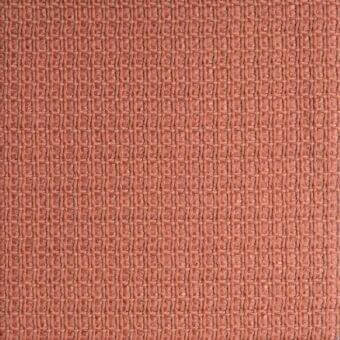 Nacchero MD43 fabric by Bonaldo, terracotta woven grid texture with tonal variations, dense and rigid weave structure.